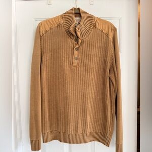 RedHead Men's Tan Ribbed Turtleneck Sweater